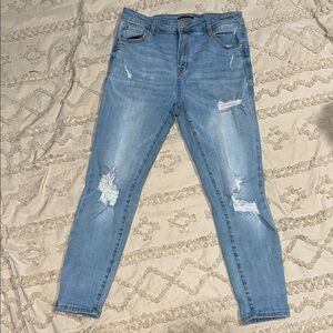 Size 31 After Market Light Blue Distressed Women Jeans. Like New